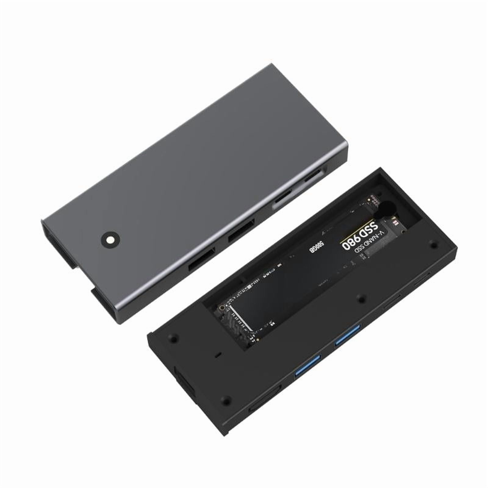 TypeC Hub Docking Station M.2 NVMe/NGFF with 4K HDMIcompatible Adapter, UsbC 10Gbp USB Port x2 for Monitor Laptops