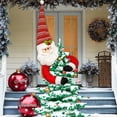 thumbnail image 1 of SuChun Party Photo Booth Props Santa Tree Topper 37.8 Inch Snowman Tree Topper With Hat And Poseable Arms Xmas Tree Topper Christmas Tree Ornament Holiday Winter Decoration Christmas Party Red, 1 of 6