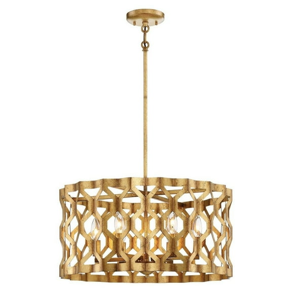 Minka Metropolitan - Coronade - Five Light Pendant     -Traditional Installation