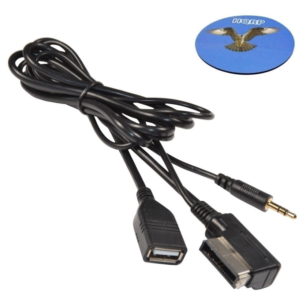 HQRP MDI AMI MMI Interface USB/AUX Cable for Audi Q5 SQ5 20092017