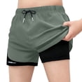 thumbnail image 2 of Mifsaly Boys 2 In 1 Athletic Shorts with Liner Kids Elastic Waist Pull-On Running Shorts Soft Breathable School Sports Play Gym Outdoor Training Outfits, 2 of 8