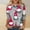 E, variant on Luxalzxs Womens Tops 3/4 Sleeve Shirts Round Neck Loose Casual Blouses Oversized Christmas Print T Shirts Christmas Outfits