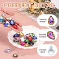 thumbnail image 3 of Uxcell Teardrop Rhinestones Glass Pointed Back Rhinestone Beads Gems for Jewelry Making Costume Crystal Embellishments Crafts Colorful, 3 of 5