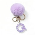 thumbnail image 4 of Purple Velvet Ball Pendant, Personalized Keychain or Backpack Small Pendant, Holiday Gift for Friends and Family,Unique Valentines Day Gift For Him Or Her, 4 of 7