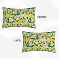 thumbnail image 2 of Gukieu Lemon1 Print Plush Pillow Cover, Hidden Zipper Pillow Protector without Pillow Core, Suitable for Bedroom, Office, Car Decoration-14"x20", 2 of 6