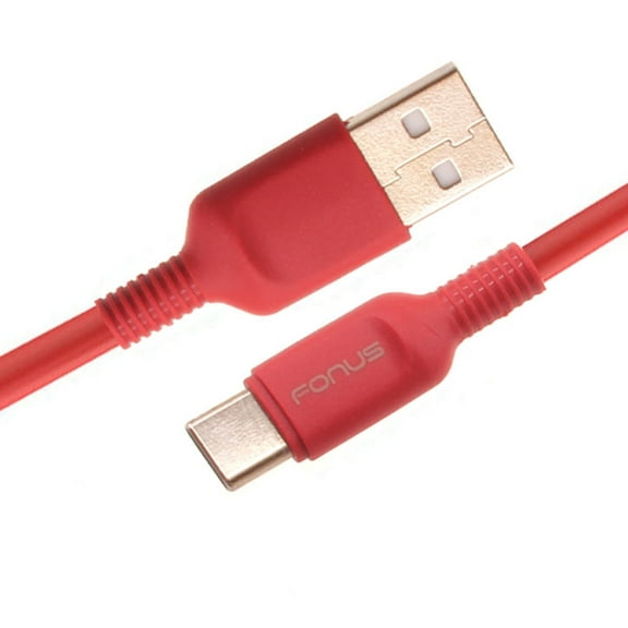 6ft USB-C Cable for Nokia C300, G100, C110, G310 5G Phones - Red Charger Cord Power Wire Type-C N2O for Nokia C300, G100, C110, G310 5G Models