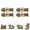 4Pcs, variant on Borikise Catnip and Silvervine Chew 100 Percent Natural Wooden Fish Bone Toy for Kitten Teething and Oral Cleaning Dental Care at Home