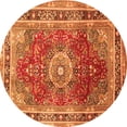 thumbnail image 1 of Ahgly Company Indoor Round Medallion Orange Traditional Area Rugs, 3' Round, 1 of 1