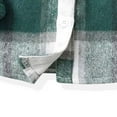 thumbnail image 5 of Inglocry Kids Flannel Plaid Shirt Boys Long Sleeve Tartan Clothes Toddler Baby Button Down Coat Fall Winter Mint Green for 7-8 Y, 5 of 6