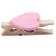 thumbnail image 2 of Mini Amor En Forma de Corazón Clips de Madera Mensaje Soporte de Foto ÁLbum Tarjeta Clavijas de Papel Decoración Fotografía - Rosa 40 Piezas, 2 of 5
