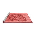 thumbnail image 2 of Ahgly Company Machine Washable Indoor Square Abstract Red Modern Area Rugs, 5' Square, 2 of 4