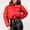 Red, variant on Women Cropped Puffer Jacket Long Sleeve Stand Collar Solid Color Quilted Jackets Winter Fashion Warm Padded Coat