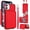 Red, variant on For iPhone 11 Phone Case Wallet Card Holder,RFID Blocking PU Leather Back Magnetic Flip Kickstand Folio Case Wrist Lanyard & Crossbody Strap Protective Women Girls Cover,Deeppurple