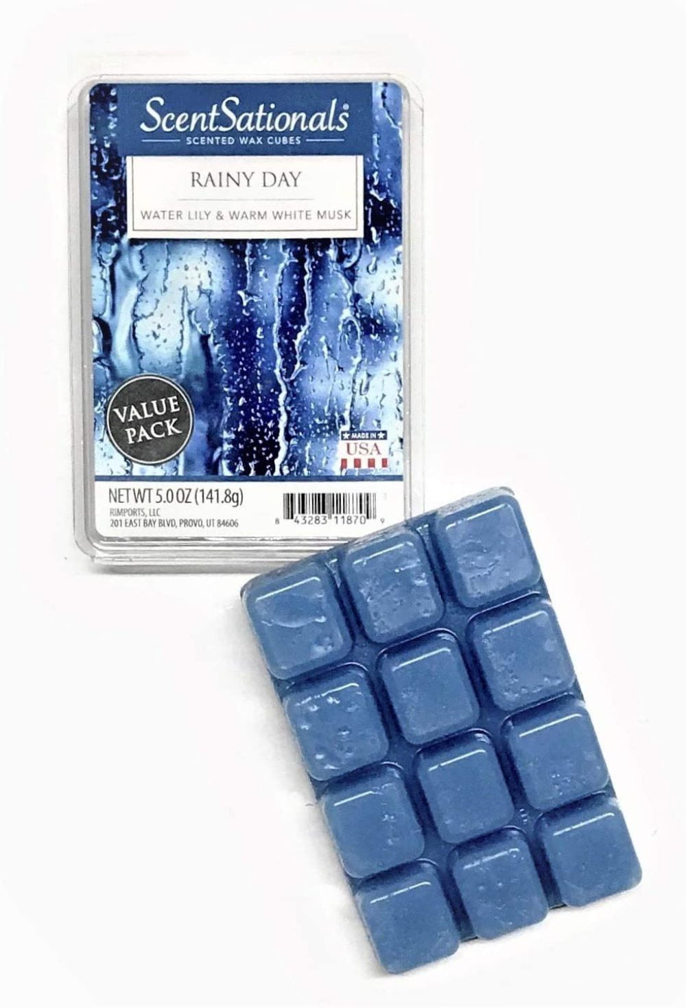 ScentSationals RAINY DAY Scented WAX CUBES 2 Packs 2.5 Oz Each