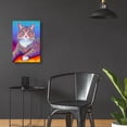 thumbnail image 6 of Epic Art 'Rainbow Brown and White Tabby Cat' by Rebecca Wang Art, Acrylic Glass Wall Art, 16"x24", 6 of 8