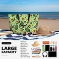thumbnail image 5 of Wukai Avocado With Seeds Print Zipper Bag,large Beach Tote Bag,Waterproof Sandproof Bag,Grocery and Picnic Tote Travel Bag, 5 of 5