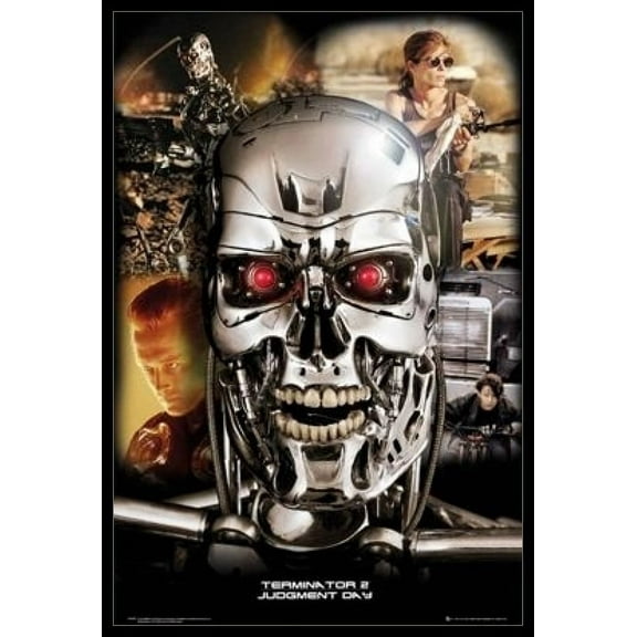 Terminator 2 - Collage Laminated & Framed Poster (24 x 36)