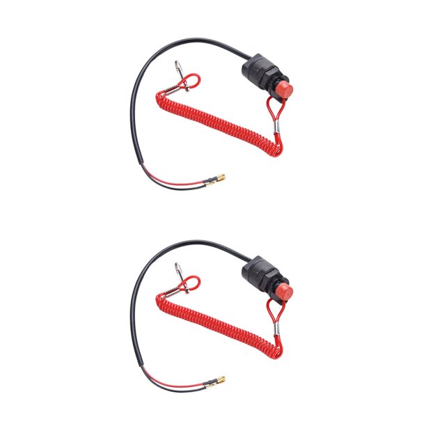 Kenally Interruptor de parada de motor fuera de borda para barcos ABS, interruptores de emergencia universales desmontables para vehículos, Se muestra como imagen 2piezas