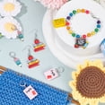 thumbnail image 5 of 20 Pcs Study Theme Stitch Markers Books Pencils Crochet Stitch Marker Charms Removable 304 Stainless Steel Clasps Locking Stitch Marker for DIY, 5 of 6