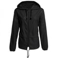 thumbnail image 5 of QJUHUNG Clearance! Spring Autumn Women Jacket  Hooded Two Side Wear Drawstring Cartoon Print Outwear Female Loose Coat Windbreaker, 5 of 5