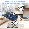 thumbnail image 4 of Ainfox Portable Hammock Camping Chairs with Footrest, Cup Holder, Headrest Cushion Pillow, Rocking, Fodable, Muted Blue(Set of 2), 4 of 8