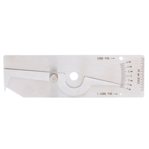 Calibrador de soldadura de filete, prueba de inspección de soldadura, regla de corte en L de acero inoxidable cubital