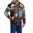 thumbnail image 2 of Goofa USA Bald Eagle Pattern Mens Full-zip Hoodie, Zip-up Pullover Hooded Sweatshirt, Kangaroo Pocket Hoodie Ideal for Daily Wear, Travel, and Home-3X-Large, 2 of 5