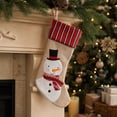 thumbnail image 4 of Feledorashia Christmas Burlap Stocking, Christmas Stocking Ornament, Christmas Accent for Christmas Tree Mantel Wreath Window Gift, Burlap Fabric with Mini Stocking Shape and Attached Hanging Loop, 4 of 7