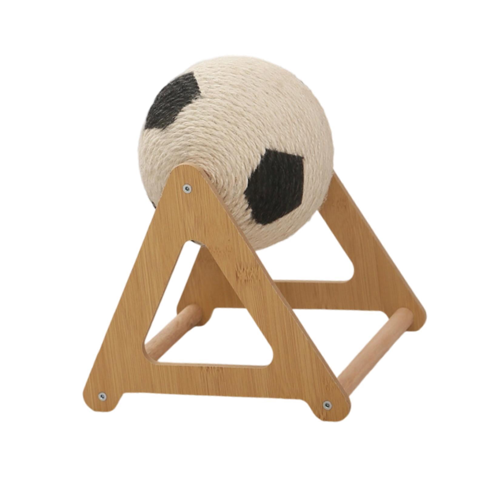 1 Piece Football Design Cat Scratcher Toy Sisal Ball for Indoor Cats Kittens Play Exercise