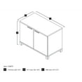 thumbnail image 2 of Bestar Pro-Linea 2-Door Storage Unit, Bark Grey, 2 of 4