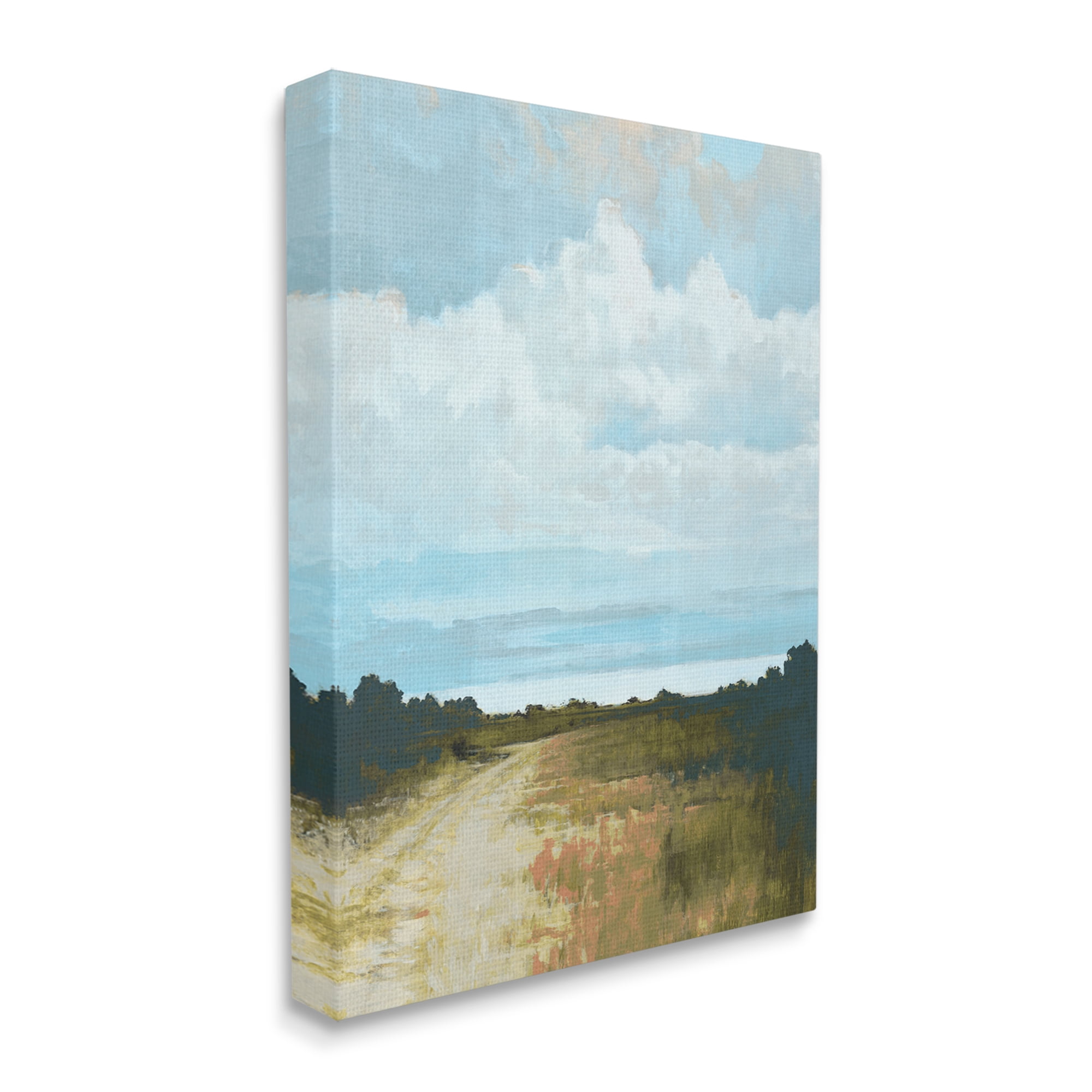 Stupell Industries Atmospheric Blue Clouds Over Rural Country Path Painting Gallery Wrapped Canvas Print Wall Art, Design by Cloverfield & Co.