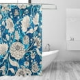 thumbnail image 2 of Coolnut Blue Vintage Paisley Bathroom Waterproof Shower Curtain Set Bathtub Curtain with 12 Hooks for Bathroom Decor,Hotel,Room,60"x 72", 2 of 6