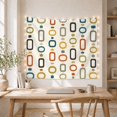 thumbnail image 4 of Geometric Shapes on White Background Nostalgic Retro for Home Decor Lovers Geometric Art Wall Decor Housewarming Gift Tapestry Wall Hanging for Living Room and Bedroom, 4 of 6