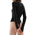 thumbnail image 5 of KDFJPTH Womens Crew Neck Long Sleeve Bodysuit Comfortable Against The Skin Tops Body Suits Women Clothing Long Sleeve Thong Body Suit, 5 of 5