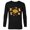 Black, variant on Holiday Christmas Gingerbread Cookie Heroes - Long Sleeve T-Shirt for Men - Customized-Navy