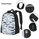 thumbnail image 3 of Easygdp Blue Fish Mochila para Niños y Niñas con Set de Caja de Almuerzo y Estuche para Lápices 3 en 1, Mochila Escolar Estampada para Adolescentes, 3 of 7