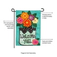 thumbnail image 3 of Evergreen Welcome Y'all Polka Dot Flowers Burlap Garden Flag- 12.5 x 18 Inches Outdoor Decor for Homes and Gardens, 3 of 9