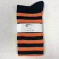 thumbnail image 7 of COUVER Womens 0.5 Inch Thin Stripe Cotton Knee High Socks Black Dark Orange 2 Pairs (Womens), 7 of 7
