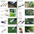 thumbnail image 3 of Juego de herramientas de jardín - 13 piezas de herramientas de jardinería con mango ergonómico resistente con estuche de transporte, rastrillo, pala, rociador y sierra de podar, 3 of 5
