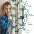thumbnail image 3 of Blackout Kids Curtains,LightBeige Cartoon Dinosaurs Silhouettes Pattern Childrens Insulated Curtains Set Of 2,Bedroom Essentials,Toddler Room Decor 42"x84", 3 of 5