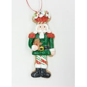 Holiday Time Soldier With Gingerbread Boy Ornament, 5.5"