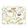 thumbnail image 7 of Yayeee Collapsible Cube Storage Bin with Lid Fabric Closet Decorative Basket with Handles, Purple Birds Teapots, 7 of 7