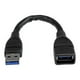 StarTech.com USB 3.0 Cable 6in Short Câble Adaptateur d'Extension (USB-A mâle vers USB-A femelle) - USB 3.1 Gen 1 (5Gbps) Port Saver - Noir (USB3EXT6INBK) - Câble d'extension USB - USB type a (f) vers USB type a (m) - USB 3.0 - 6 in - moulé - noir - pour p/n: 35fcreadbu3, hb304A – image 1 sur 3