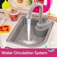 thumbnail image 5 of Patiojoy Kids Play Kitchen Set Chef Pretend Kitchen Playset Toy Kitchen Pink, 5 of 5