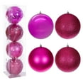 thumbnail image 2 of Vickerman 6" Hot Pink 4-Finish Ball Ornament, 4 per box., 2 of 7