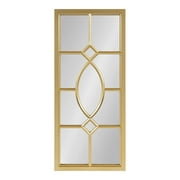 Kate and Laurel Cassat Classic Glam Window Wall Accent Mirror, Gold