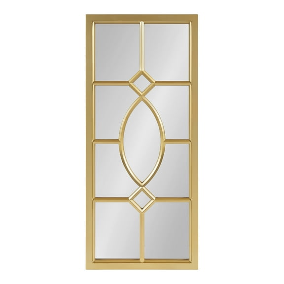 Kate and Laurel Cassat Classic Glam Window Wall Accent Mirror, Gold