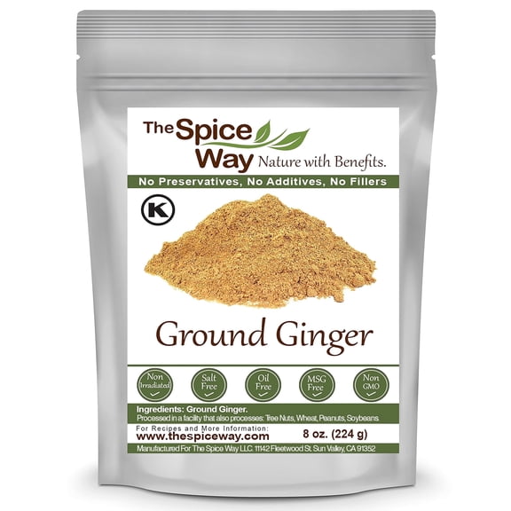 The Spice Way Ground Ginger - All Natural, Middle Eastern and Asian Spice Blend - 8 oz.