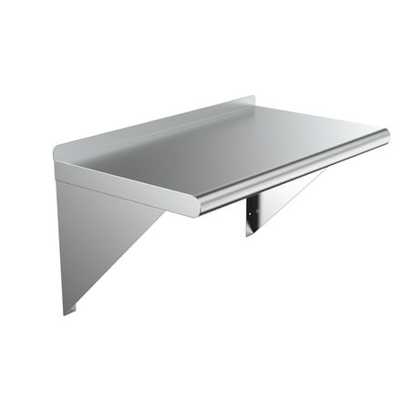 

AmGood 30 Long x 16 Deep Stainless Steel Wall Shelf | Appliance & Equipment Metal Shelving | NSF Certified | Kitchen Restaurant Garage Laundry Utility Room
