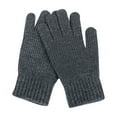 thumbnail image 2 of absanyy Women's Thermal Cotton Gloves - Gray, Free Size, Non-Slip Grip & Ribbed Cuff, Warm Breathable for Daily Use, Women's Cold Weather Accessories, 2 of 3